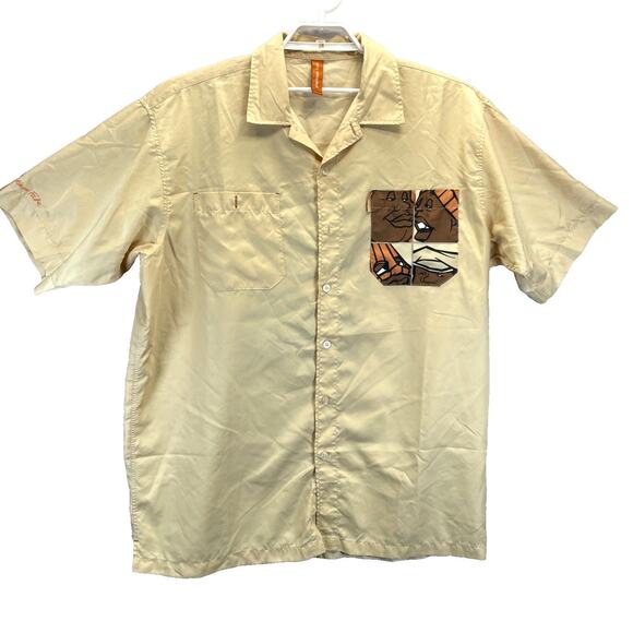 Vintage Y2K Platinum Fubu Fat Albert Junkyard Gang Button Shirt Adult Mens 2XL - Picture 1 of 12